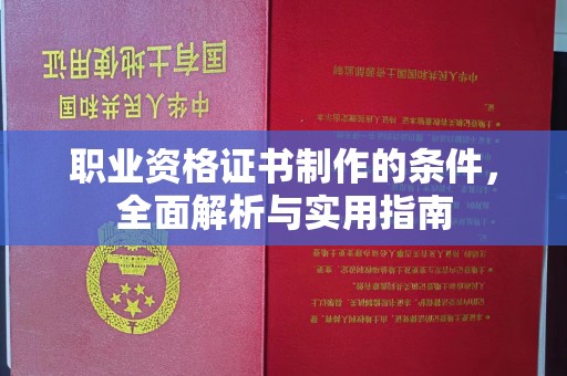 桂东职业资格证书制作的条件，全面解析与实用指南